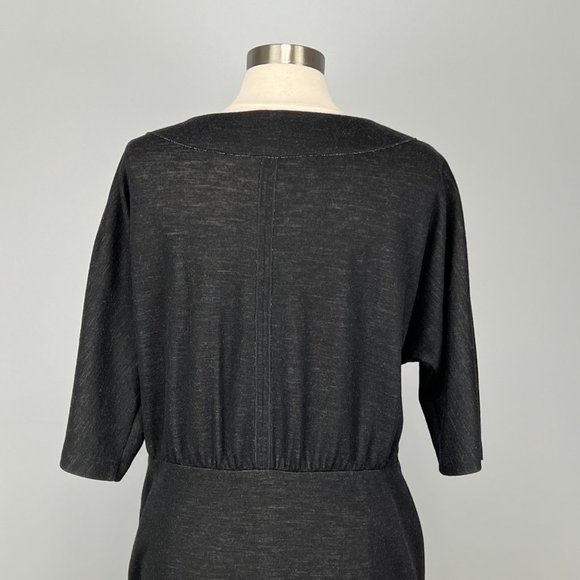 Worth Petite Gray Wool Blend Dolman Sleeve Sweater Dress size Large - Picture 8 of 11